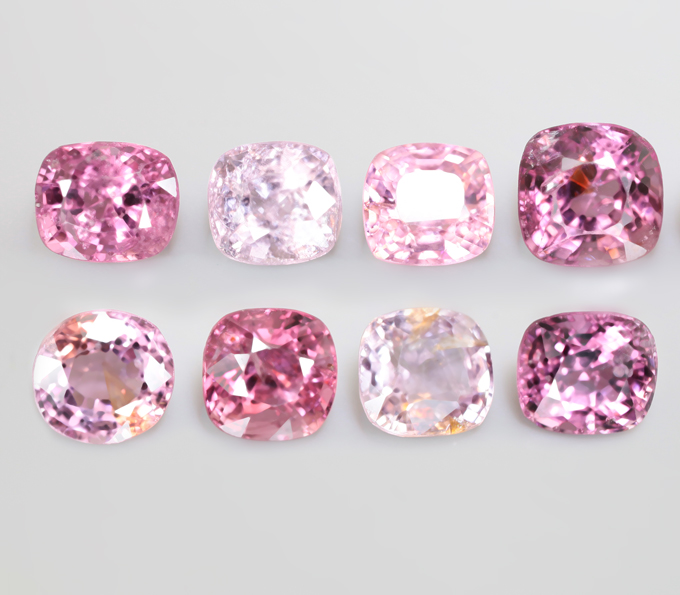 Крупный набор из 8 шпинелей 9,41 карата