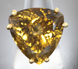 Серебряное кольцо с крупным цитрином 30,6 карата