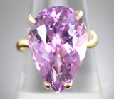 Кольцо с насыщенным кунцитом топового цвета 13,08 карата