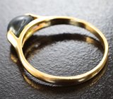 Золотое кольцо со звездчатым сапфиром 1,67 карата