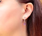 Прелестные серебряные серьги с аметистами
