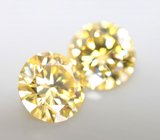 Пара чистейших желтых муассанитов 3,42 карата