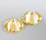 Пара чистейших желтых муассанитов 3,42 карата