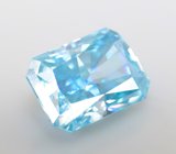 Голубой муассанит высокой чистоты 1,05 карата