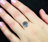 Золотое кольцо с флюоритом со сменой цвета 4,38 карата