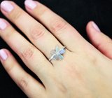 Чудесное серебряное кольцо с кристаллическими эфиопскими опалами
