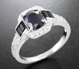 Великолепное серебряное кольцо с насыщенно-синими сапфирами