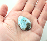 Крупный! Ларимар на серпентините 90,47 карата 