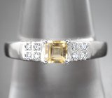 Изящное серебряное кольцо с цитрином