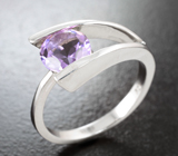 Оригинальный серебряный комплект с аметистами