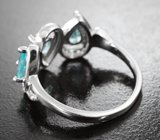 Изысканное серебряное кольцо с апатитами