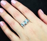 Изысканное серебряное кольцо с апатитами