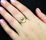 Эффектное серебряное кольцо с цитрином