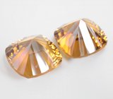 Крупная пара чистейших цитринов лазерной огранки 31,37 карата