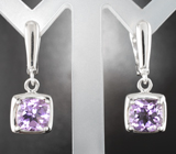 Стильный серебряный комплект с аметистами