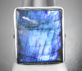 Серебряное кольцо с лабрадоритом 13,47 карата Серебро 925