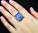 Серебряное кольцо с лабрадоритом 13,47 карата Серебро 925