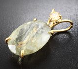 Кулон с диаспором 21 карат и муассанитом