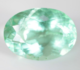 Крупный голубовато-зеленый «неоновый» флюорит 19,22 карата 