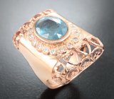 Серебряное кольцо с редким неоново-голубым кианитом 2,04 карата