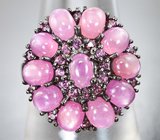 Серебряное кольцо с корундами