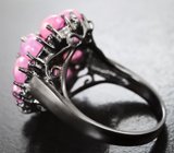 Серебряное кольцо с корундами