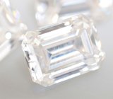 Набор из 3 бесцветных муассанитов топовой огранки 3,25 карата