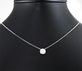 Серебряное колье с бесцветным муассанитом 1,6 карата Серебро 925