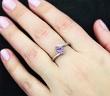 Элегантное серебряное кольцо с аметистом