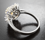 Великолепное серебряное кольцо с эфиопским опалом и танзанитами Серебро 925