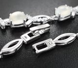 Изысканный серебряный браслет с лунным камнем Серебро 925