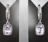 Серебряные серьги с аметистами