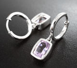 Серебряные серьги с аметистами Серебро 925
