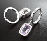 Серебряные серьги с аметистами