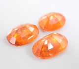 Набор из 3 спессартинов 6,96 карата 