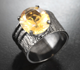 Серебряное кольцо с цитрином 6,27 карата
