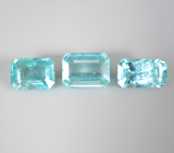 Набор из 3 «неоновых» апатитов 4,59 карата 