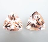 Золотые серьги с насыщенными морганитами 7,73 карата и бриллиантами