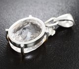 Кулон с пастельно-розовым кунцитом 12,2 карата и хромдиопсидом