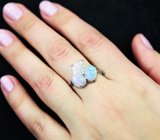 Чудесное серебряное кольцо с кристаллическими эфиопскими опалами