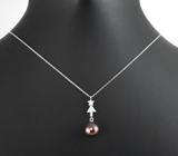 Серебряное колье с цветным жемчугом Серебро 925