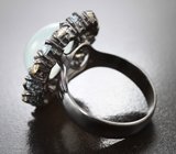 Серебряное кольцо с аквамарином, танзанитами и цитринами Серебро 925