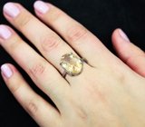 Стильное серебряное кольцо с цитрином