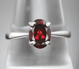 Изящное серебряное кольцо с альмандином гранатом Серебро 925