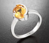 Симпатичный серебряный комплект с цитринами