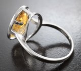 Стильное серебряное кольцо с цитрином