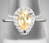 Изящный серебряный комплект с цитринами