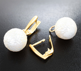 Золотые серьги с крупным резным морским жемчугом Edison 25,73 карата Золото