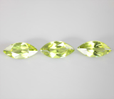 Набор из 3 перидотов 3,84 карата 
