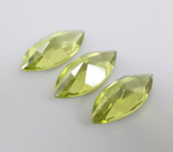 Набор из 3 перидотов 3,84 карата 